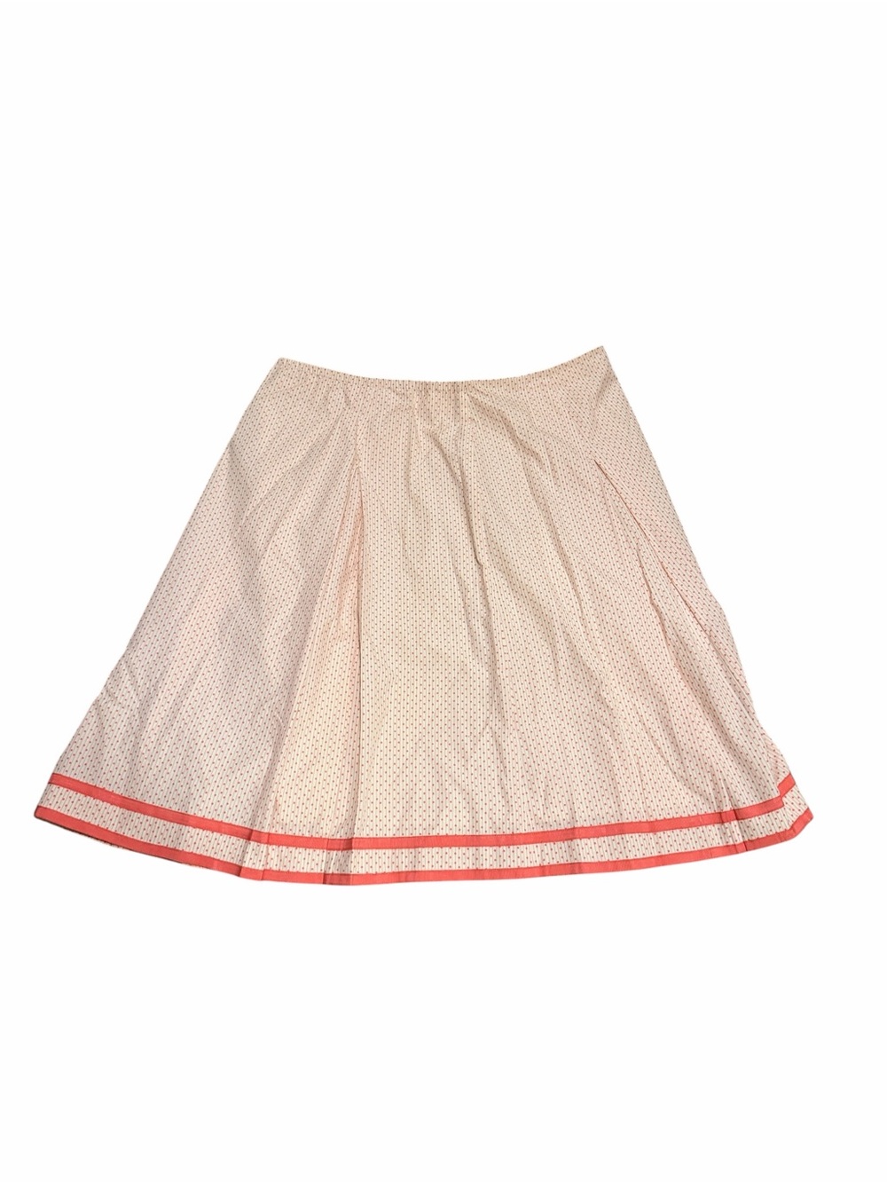 Pendleton Light Pink Textured Midi Skirt with Coral Trim - Picture 4 of 7
